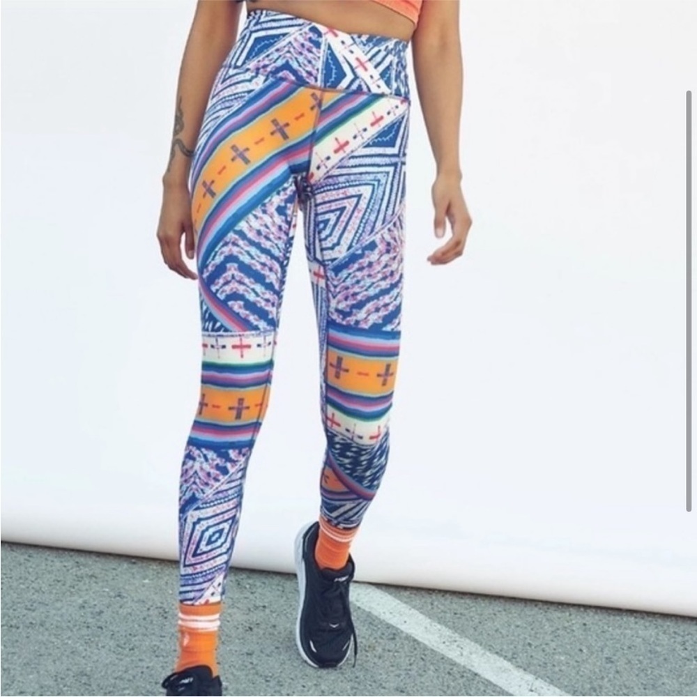 Free People Movement Ashford Lose Control Leggings Multicolor Sz XS NWT